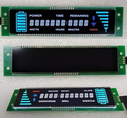 Monochrome Seven Segment LCD Display TN HTN Blue HT1621 Controller