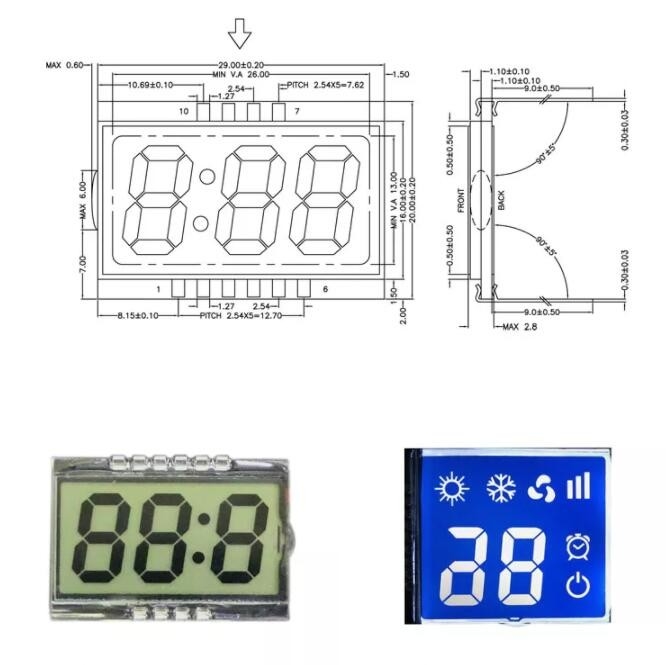 Customized Electronics Display Panel Dot Matrix LCD Display Module
