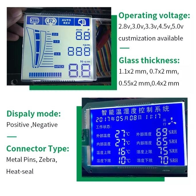 Customize Monochrome Square Screen TN HTN STN VA Segment LCD Module